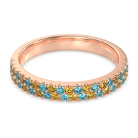 Classic Two Row Prong Set Yugala Band