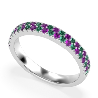 Classic Two Row Prong Set Yugala Band