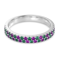 Classic Two Row Prong Set Yugala Band