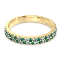 Classic Two Row Prong Set Yugala Band