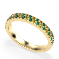 Classic Two Row Prong Set Yugala Band