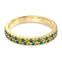 Classic Two Row Prong Set Yugala Band