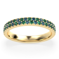 Classic Two Row Prong Set Yugala Band