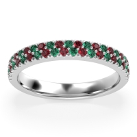 Classic Two Row Prong Set Yugala Band