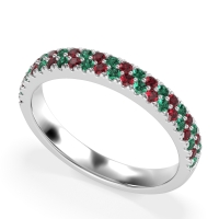 Classic Two Row Prong Set Yugala Band