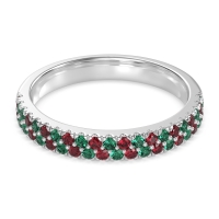 Classic Two Row Prong Set Yugala Band