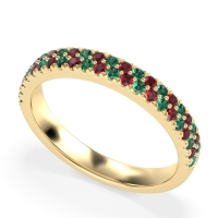 Classic Two Row Prong Set Yugala Band