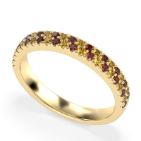 Classic Two Row Prong Set Yugala Band