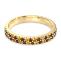 Classic Two Row Prong Set Yugala Band