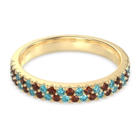 Classic Two Row Prong Set Yugala Band