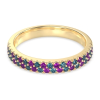 Classic Two Row Prong Set Yugala Band