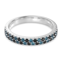 Classic Two Row Prong Set Yugala Band