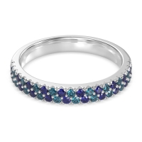 Classic Two Row Prong Set Yugala Band