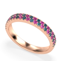 Classic Two Row Prong Set Yugala Band