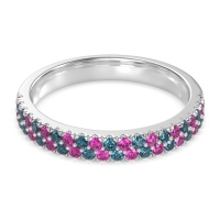 Classic Two Row Prong Set Yugala Band