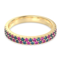 Classic Two Row Prong Set Yugala Band