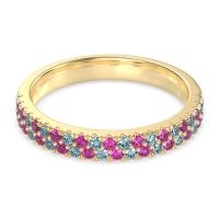 Classic Two Row Prong Set Yugala Band