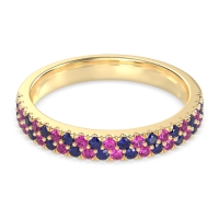 Classic Two Row Prong Set Yugala Band