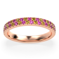 Classic Two Row Prong Set Yugala Band