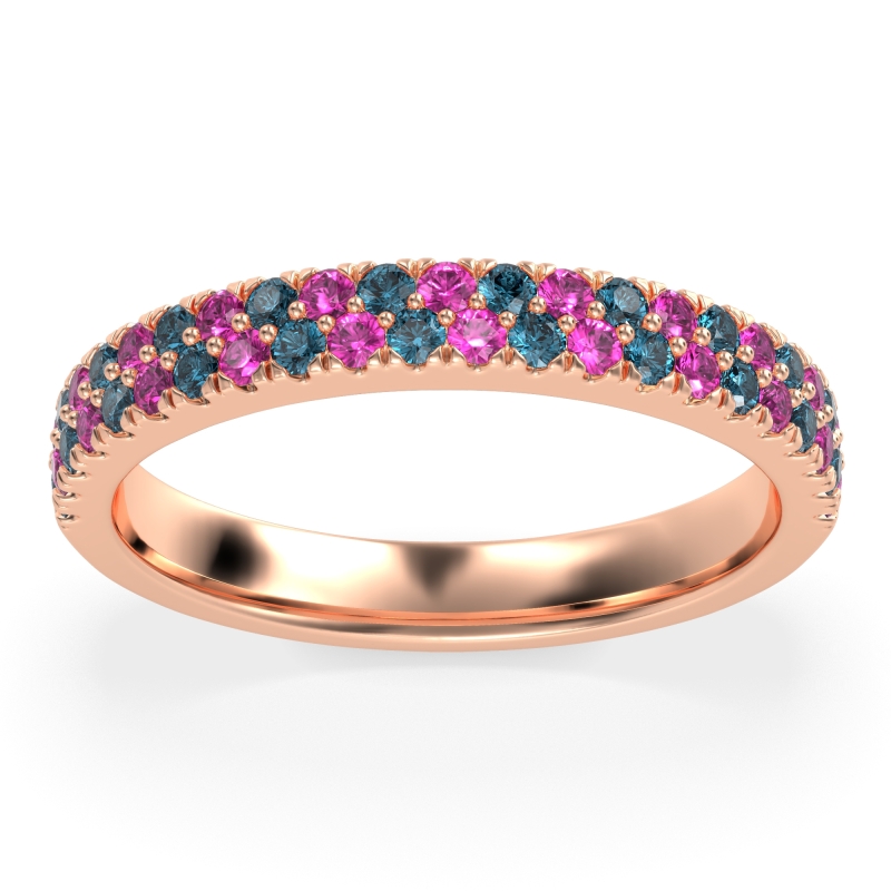 Classic Two Row Prong Set Yugala Band