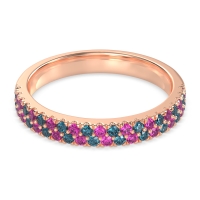 Classic Two Row Prong Set Yugala Band