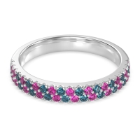 Classic Two Row Prong Set Yugala Band