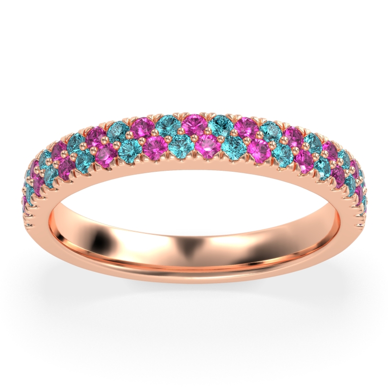 Classic Two Row Prong Set Yugala Band