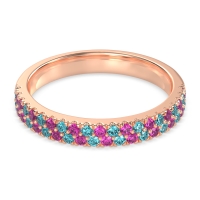 Classic Two Row Prong Set Yugala Band