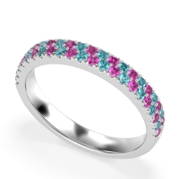 Classic Two Row Prong Set Yugala Band