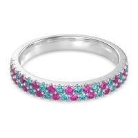 Classic Two Row Prong Set Yugala Band