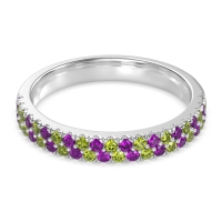 Classic Two Row Prong Set Yugala Band