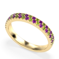 Classic Two Row Prong Set Yugala Band