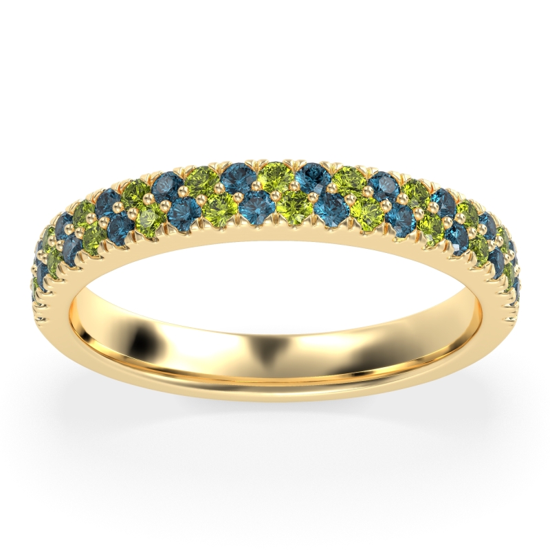 Classic Two Row Prong Set Yugala Band