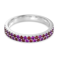 Classic Two Row Prong Set Yugala Band