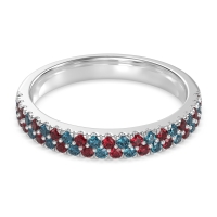 Classic Two Row Prong Set Yugala Band