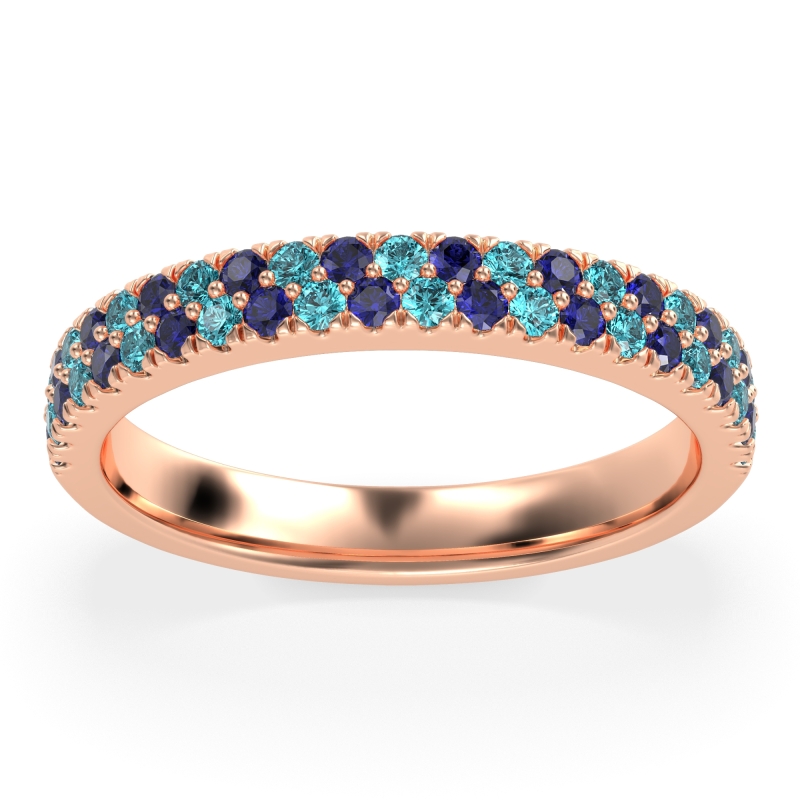 Classic Two Row Prong Set Yugala Band