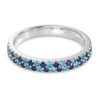 Classic Two Row Prong Set Yugala Band