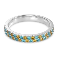 Classic Two Row Prong Set Yugala Band