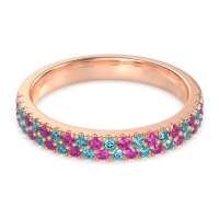 Classic Two Row Prong Set Yugala Band