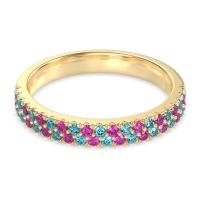 Classic Two Row Prong Set Yugala Band