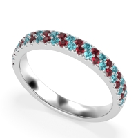 Classic Two Row Prong Set Yugala Band