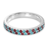 Classic Two Row Prong Set Yugala Band