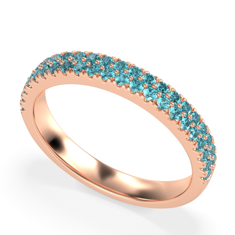 Classic Two Row Prong Set Yugala Band