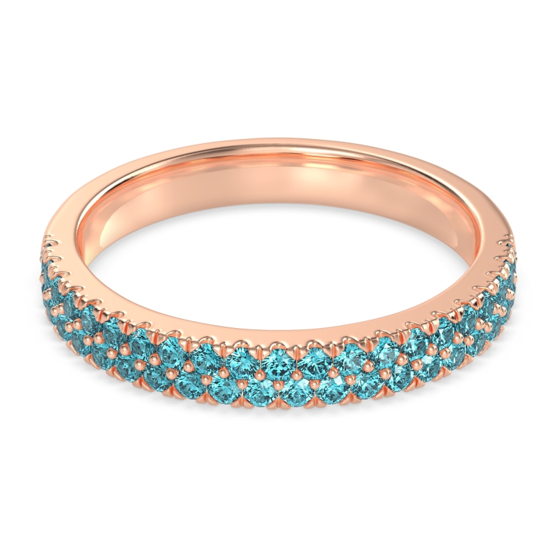 Classic Two Row Prong Set Yugala Band