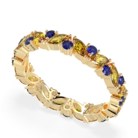 Marquise and Round Eternity Aniya Band