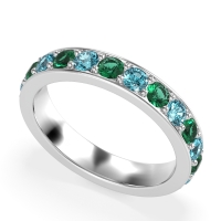 Channel Prong Set Eternity Surya Band