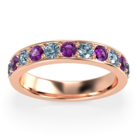 Half Eternity Channel Prong Set Kavya Band