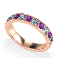 Half Eternity Channel Prong Set Kavya Band