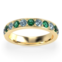 Half Eternity Channel Prong Set Kavya Band