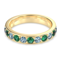 Half Eternity Channel Prong Set Kavya Band